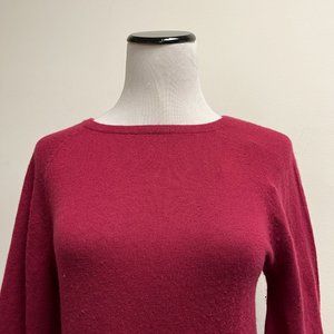 Lily Mcneal rose pink cashmere knit sweater dress bell sleeve S
